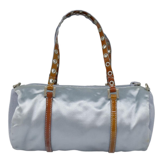 Luxury Prada Hand Bag Satin Light Blue 89783