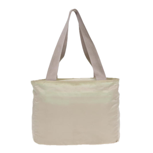 Luxury Prada Tote Bag Nylon Beige Silver 89784
