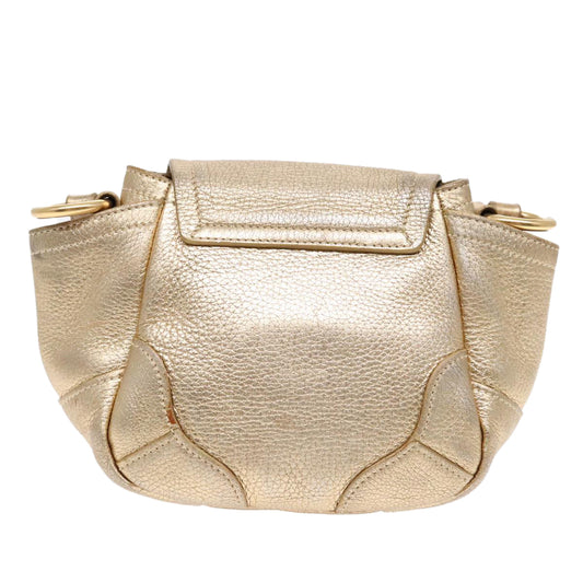 Luxury Prada Shoulder Bag Leather Gold 89788