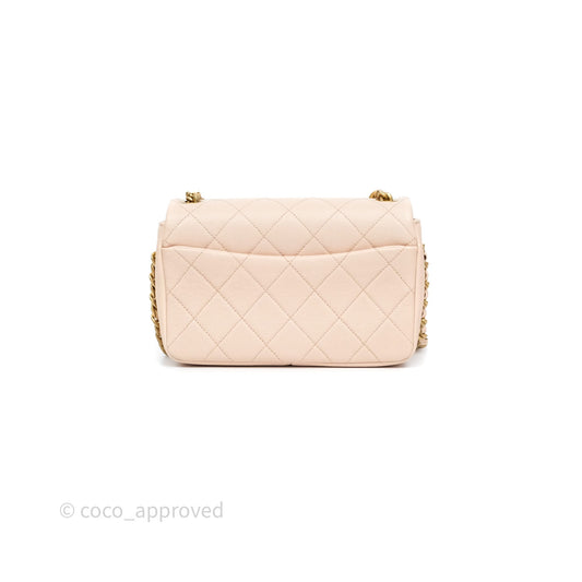 Chanel Small Fashion Therapy Flap Bag Light Pink Caviar Aged Gold Hardware