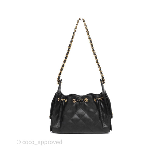 Chanel 25 Mini Bag Black Caviar Gold Hardware