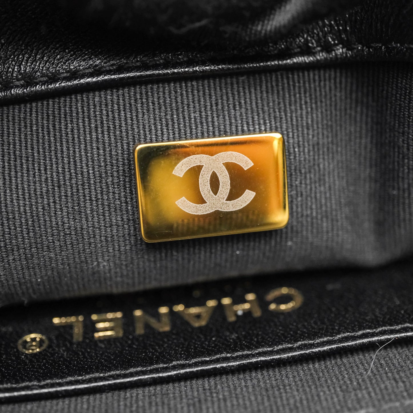 Chanel Small Funky Town Black Lambskin Aged Gold Hardware