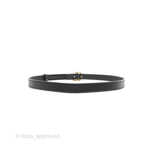 Gucci Black Calfskin Double GG 20mm Belt 80 32