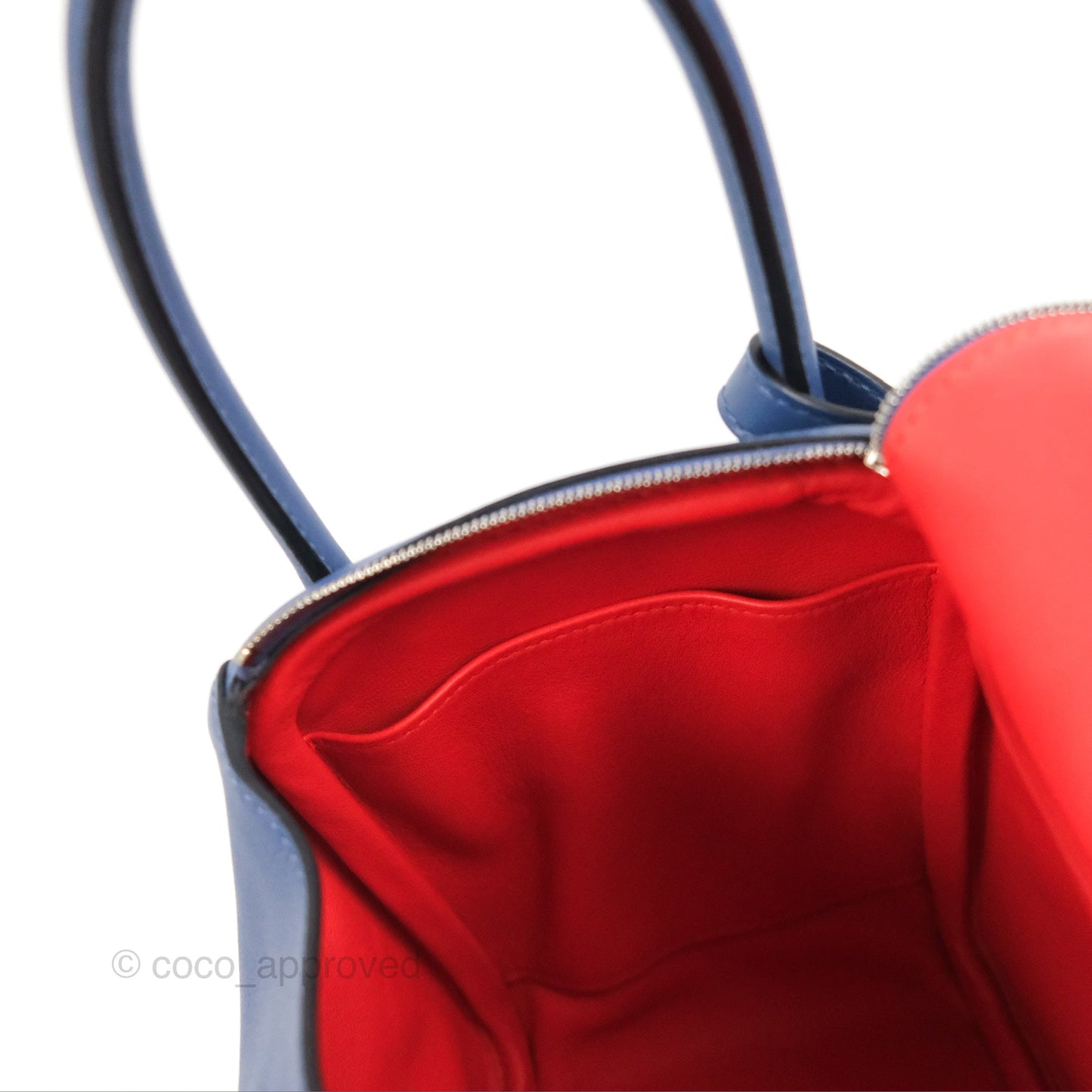 Hermès Lindy 26 Bleu Brighton/ Capucine Swift Palladium Hardware