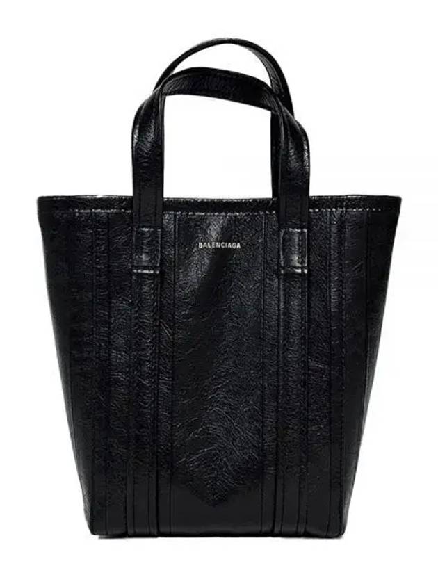 Luxury Balenciaga Barbes Small Shopper Tote Bag Black