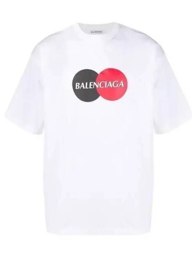 Luxury Balenciaga Logo Print Oversized Short Sleeve T-Shirt White