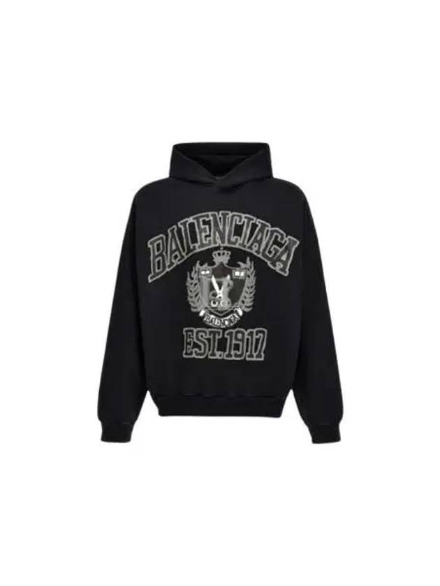 Luxury Balenciaga DIY College Medium Fit Hoodie Black