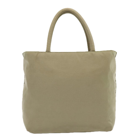 Luxury Prada Hand Bag Nylon Beige Silver 90224