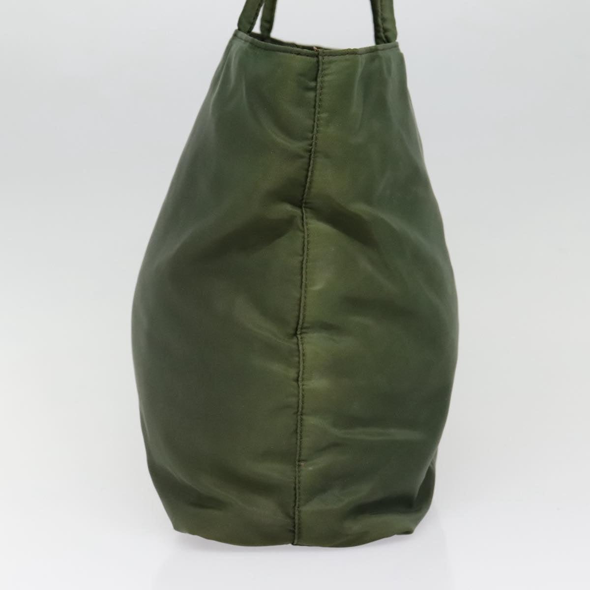 Luxury Prada Tote Bag Nylon Green Silver 90225