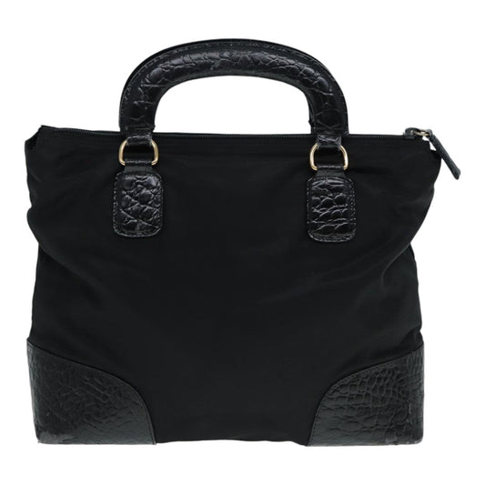 Luxury Prada Hand Bag Nylon Black Gold 90383