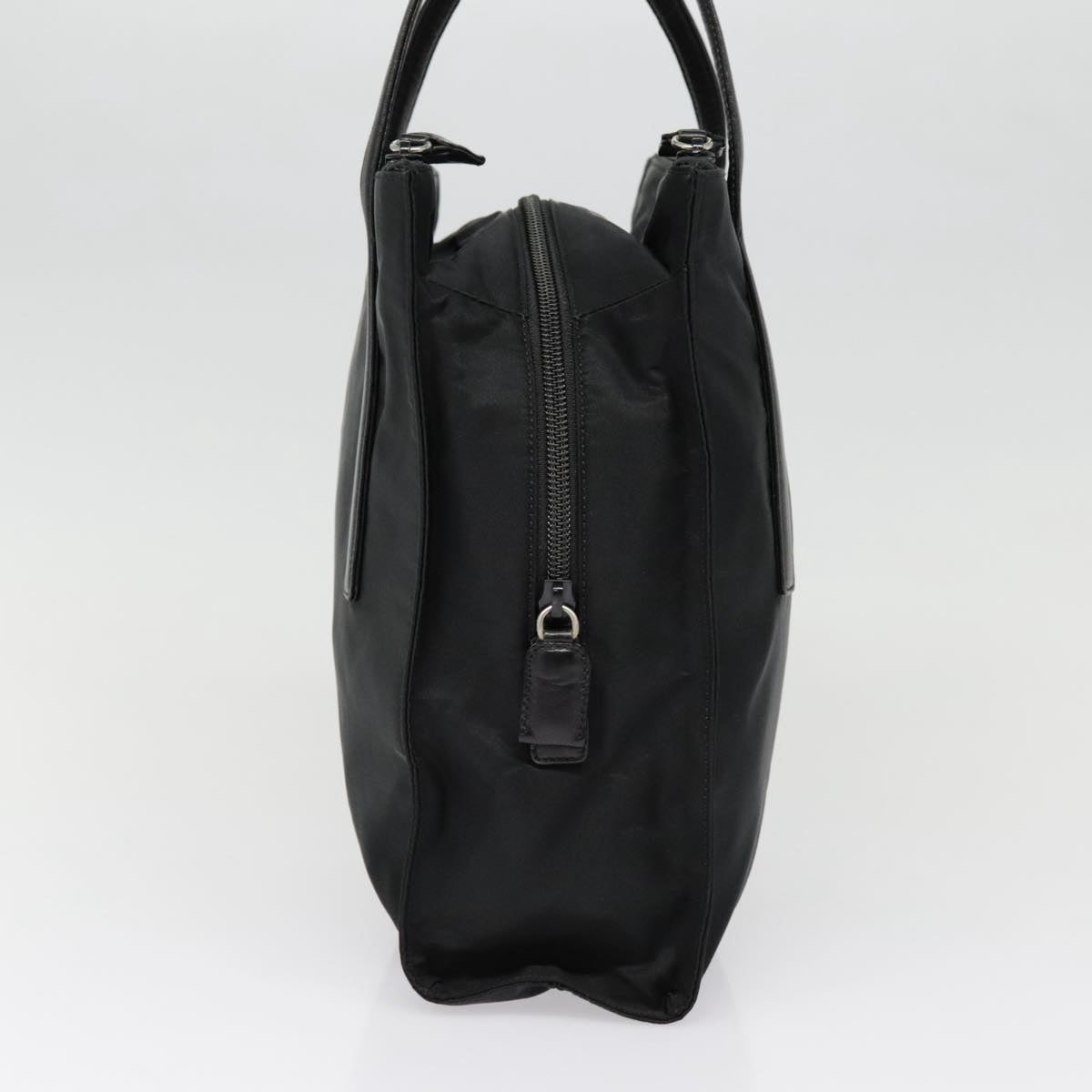 Luxury Prada Tote Bag Nylon Black Silver 90412