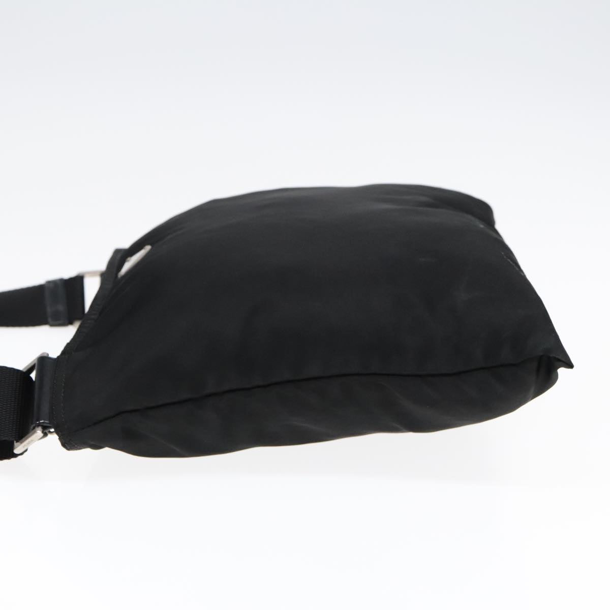 Luxury Prada Shoulder Bag Nylon Black Silver 90744