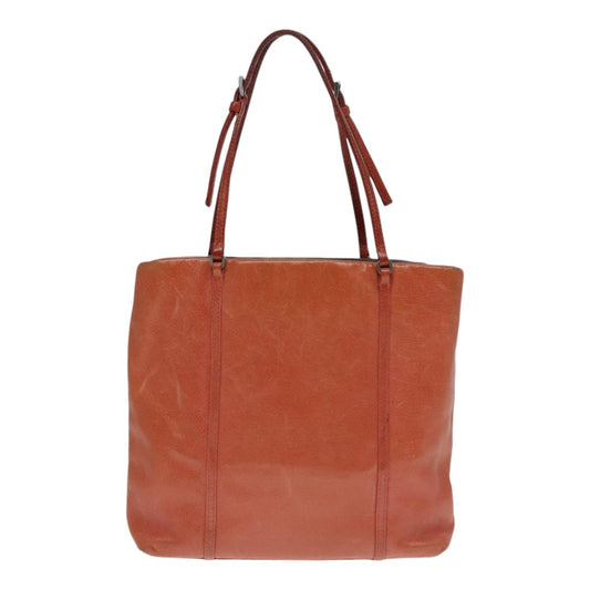 Luxury Prada Hand Bag Leather Orange 90858