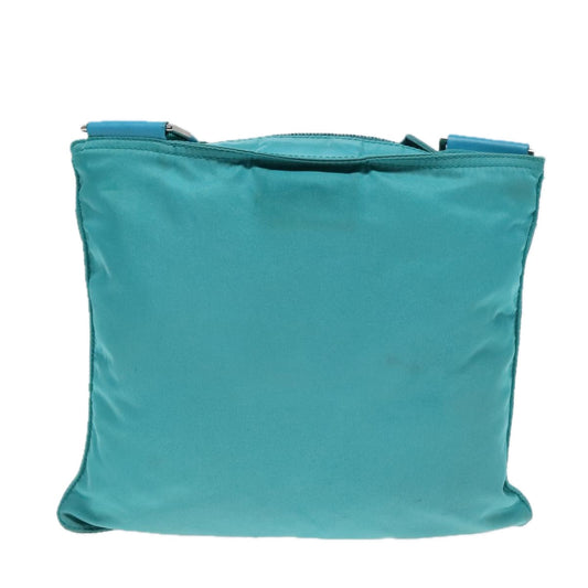 Luxury Prada Shoulder Bag Nylon Turquoise Blue 91013