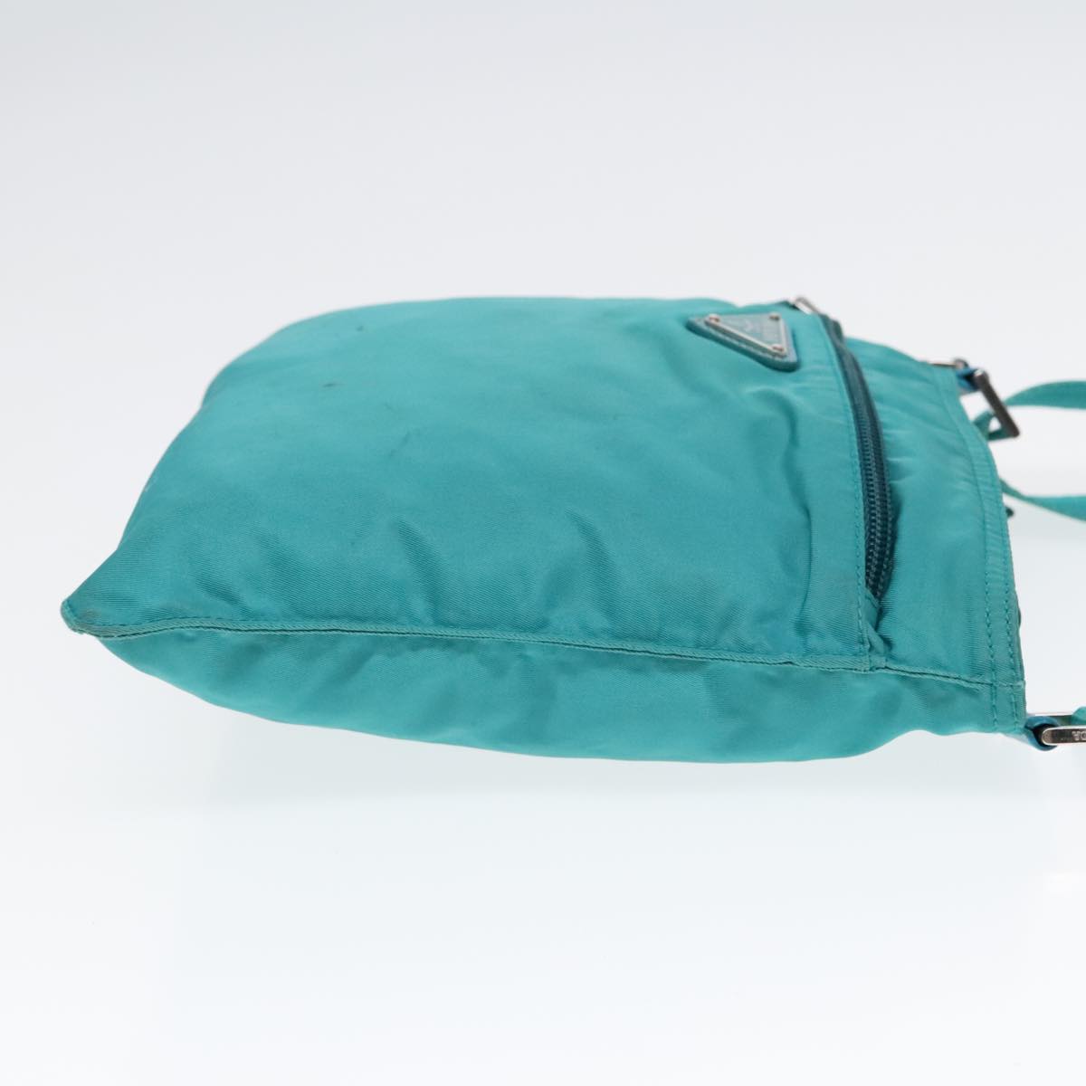 Luxury Prada Shoulder Bag Nylon Turquoise Blue 91013