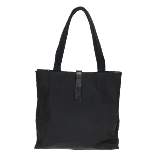 Luxury Prada Tote Bag Nylon Black Silver 91238