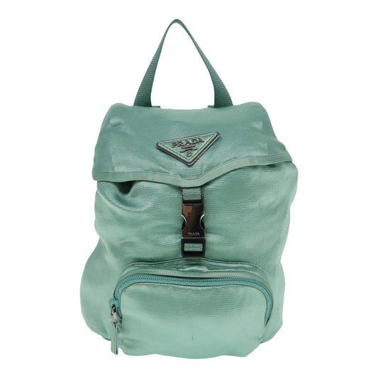 Luxury Prada Backpack Satin Peppermint 91586