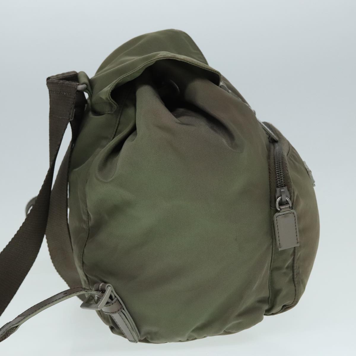 Luxury Prada Backpack Nylon Khaki 91606