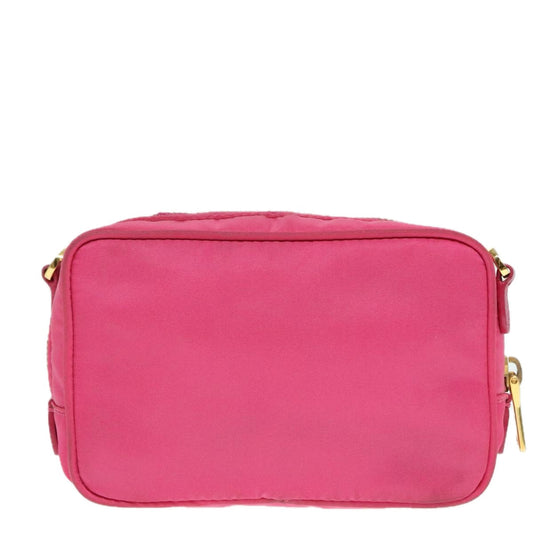 Luxury Prada Shoulder Bag Nylon Pink Gold 91657