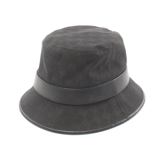 Luxury Gucci Trending 2025 GG Marmont GG canvas Bucket Hat Hat Canvas Leather Black