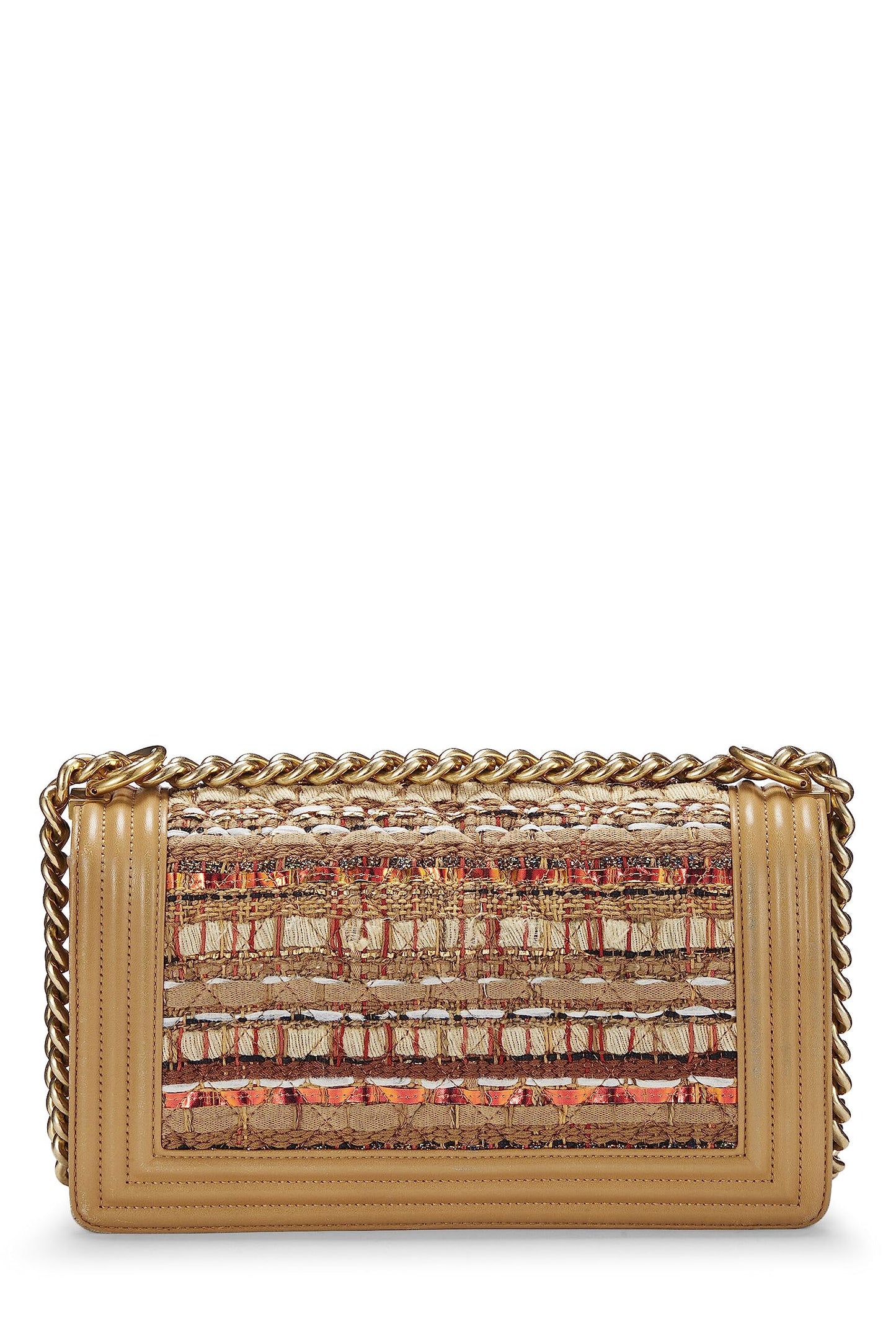 Chanel, Beige Tweed Boy Bag Medium, Beige