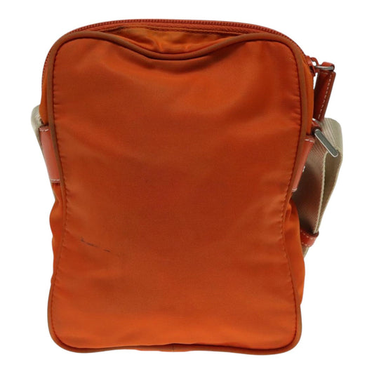 Luxury Prada Shoulder Bag Nylon Orange Silver 92345