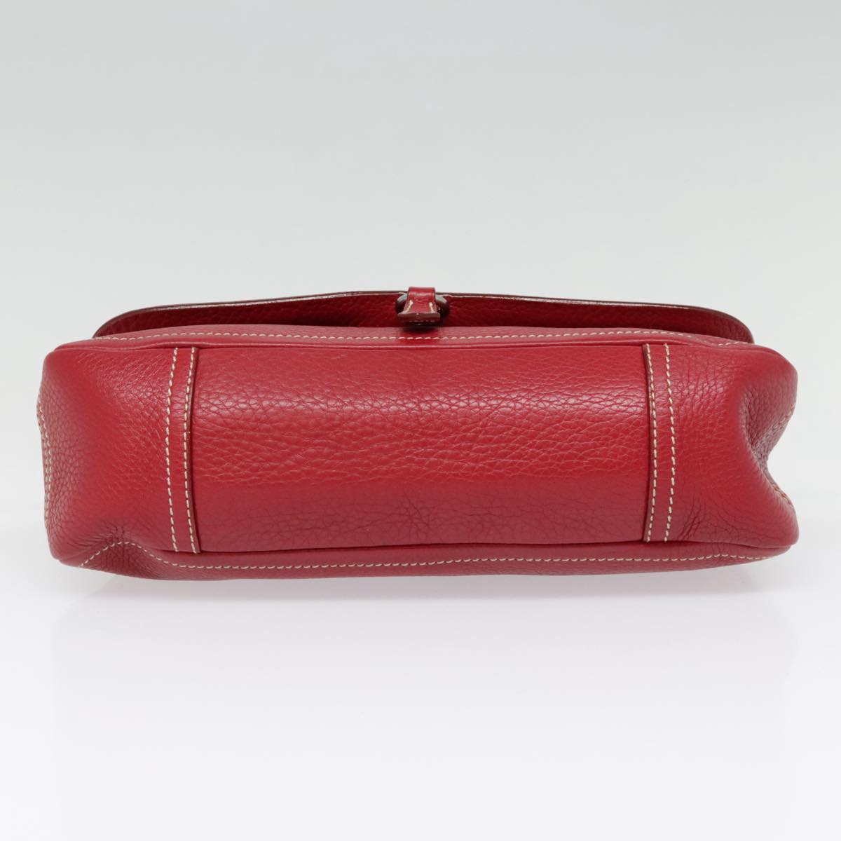 Luxury Prada Shoulder Bag Leather Red Silver 92460
