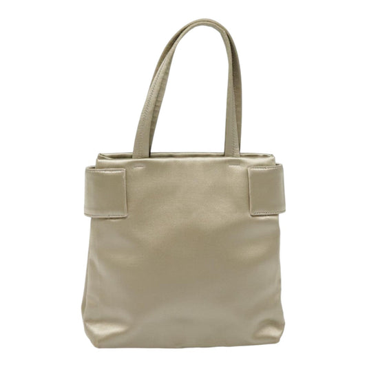 Luxury Prada Hand Bag Satin Gold Silver 92471