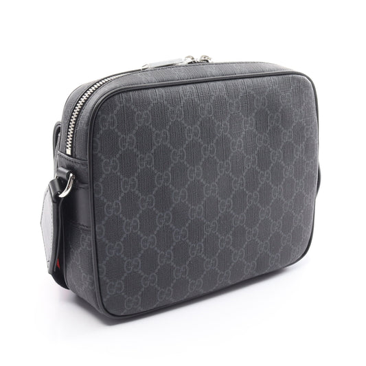 Luxury Gucci Trending 2025 GG Supreme Small Crossbody Shoulder bag PVC Leather Black Gray