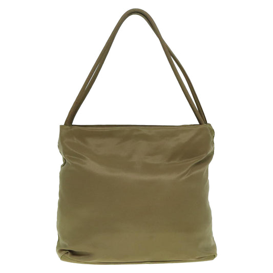 Luxury Prada Tote Bag Nylon Khaki Silver 92810
