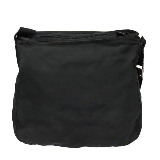 Luxury Prada Shoulder Bag Nylon Black Silver 92825