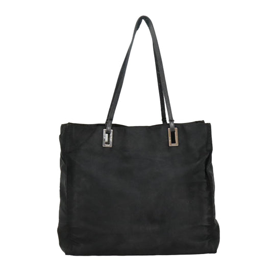Luxury Prada Tote Bag Nylon Black Silver 92826