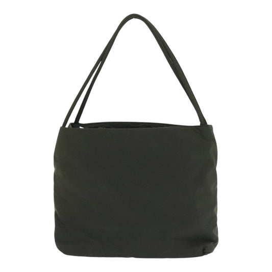 Luxury Prada Tote Bag Nylon Khaki Silver 92860