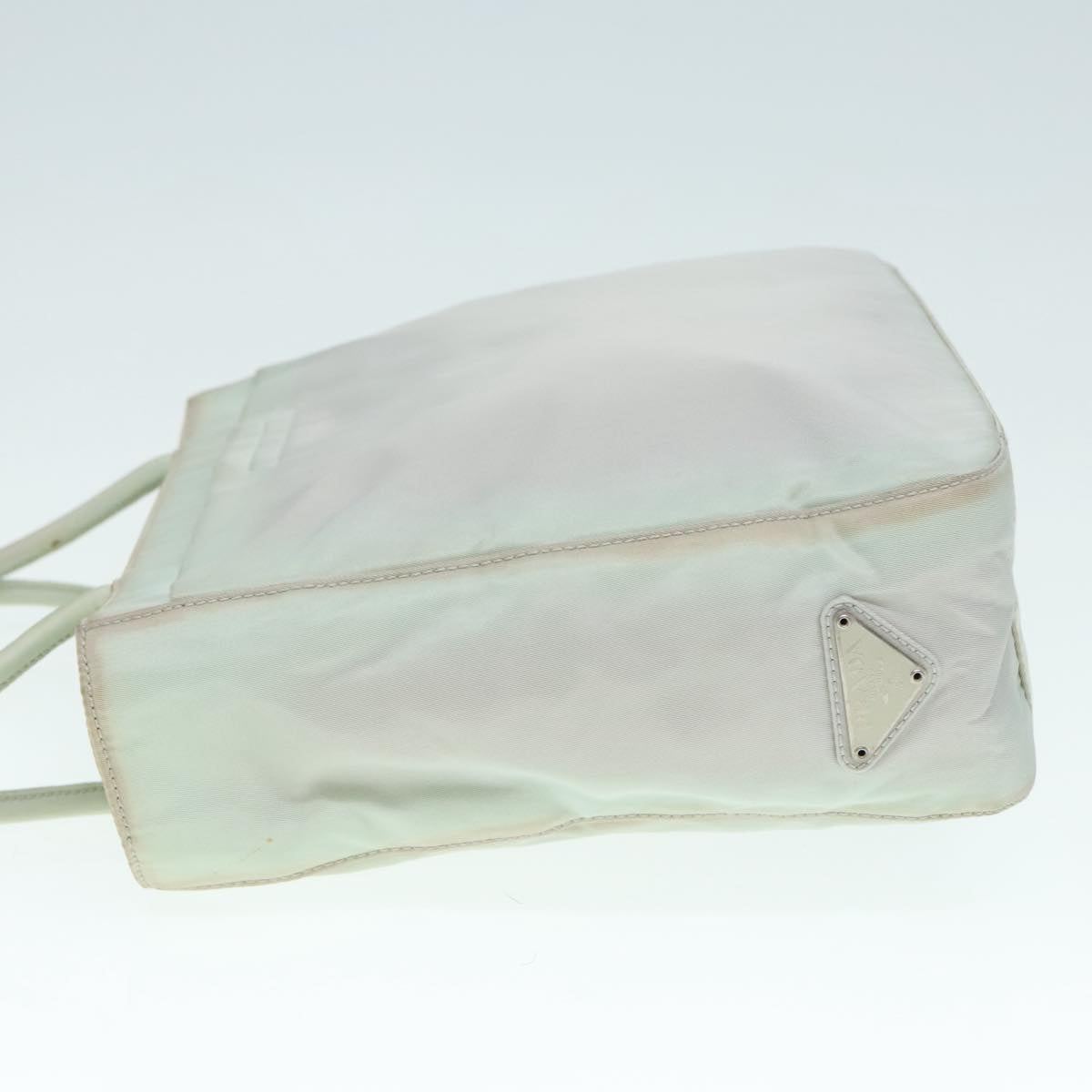 Luxury Prada Tote Bag Nylon Light Blue Silver 92863