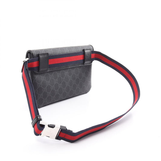 Luxury Gucci Trending 2025 GG Supreme Belt bag Body bag PVC Coated Canvas Leather Black Gray