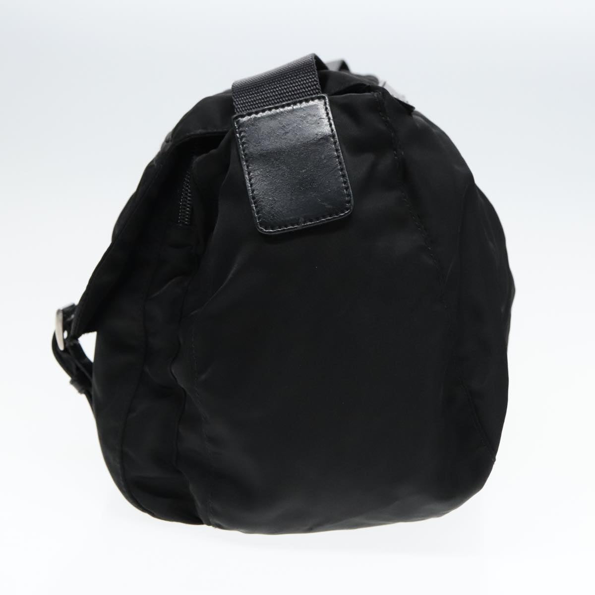 Luxury Prada Shoulder Bag Nylon Black Silver 93215