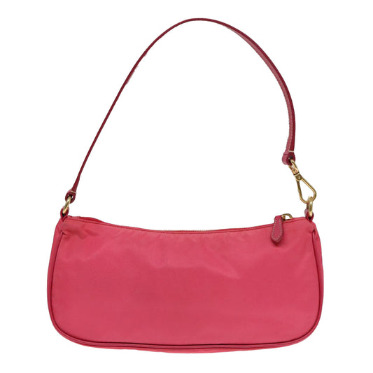 Luxury Prada Accessory Pouch Nylon Pink Gold 93255
