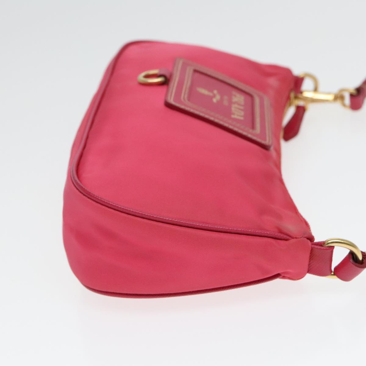 Luxury Prada Accessory Pouch Nylon Pink Gold 93255
