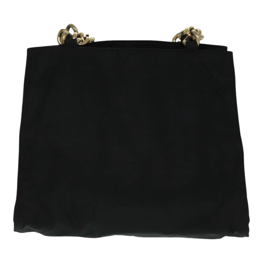 Luxury Prada Hand Bag Nylon Black Gold 93333