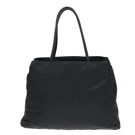 Luxury Prada Hand Bag Nylon Black Silver 93365