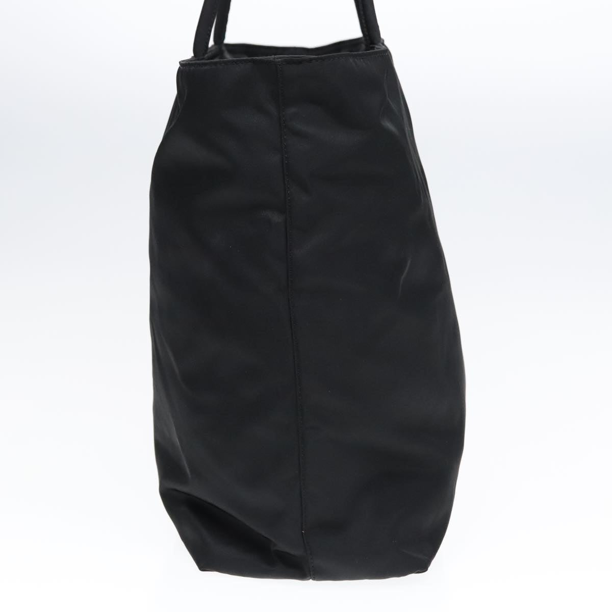 Luxury Prada Tote Bag Nylon Black Silver 93447