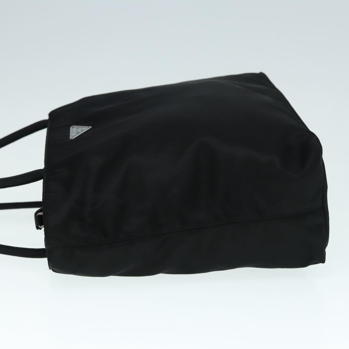 Luxury Prada Tote Bag Nylon Black Silver 93528