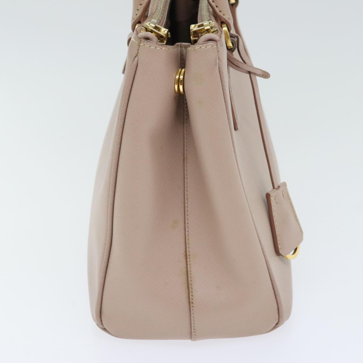 Luxury Prada Galleria Hand Bag Safiano leather 2way Pink Gold 93578