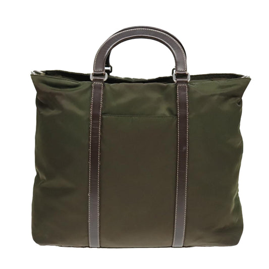 Luxury Prada Hand Bag Nylon 2way Khaki 93872