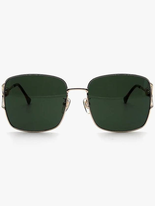 Luxury Gucci Trending 2025 Eyewear Square Metal Sunglasses Gold