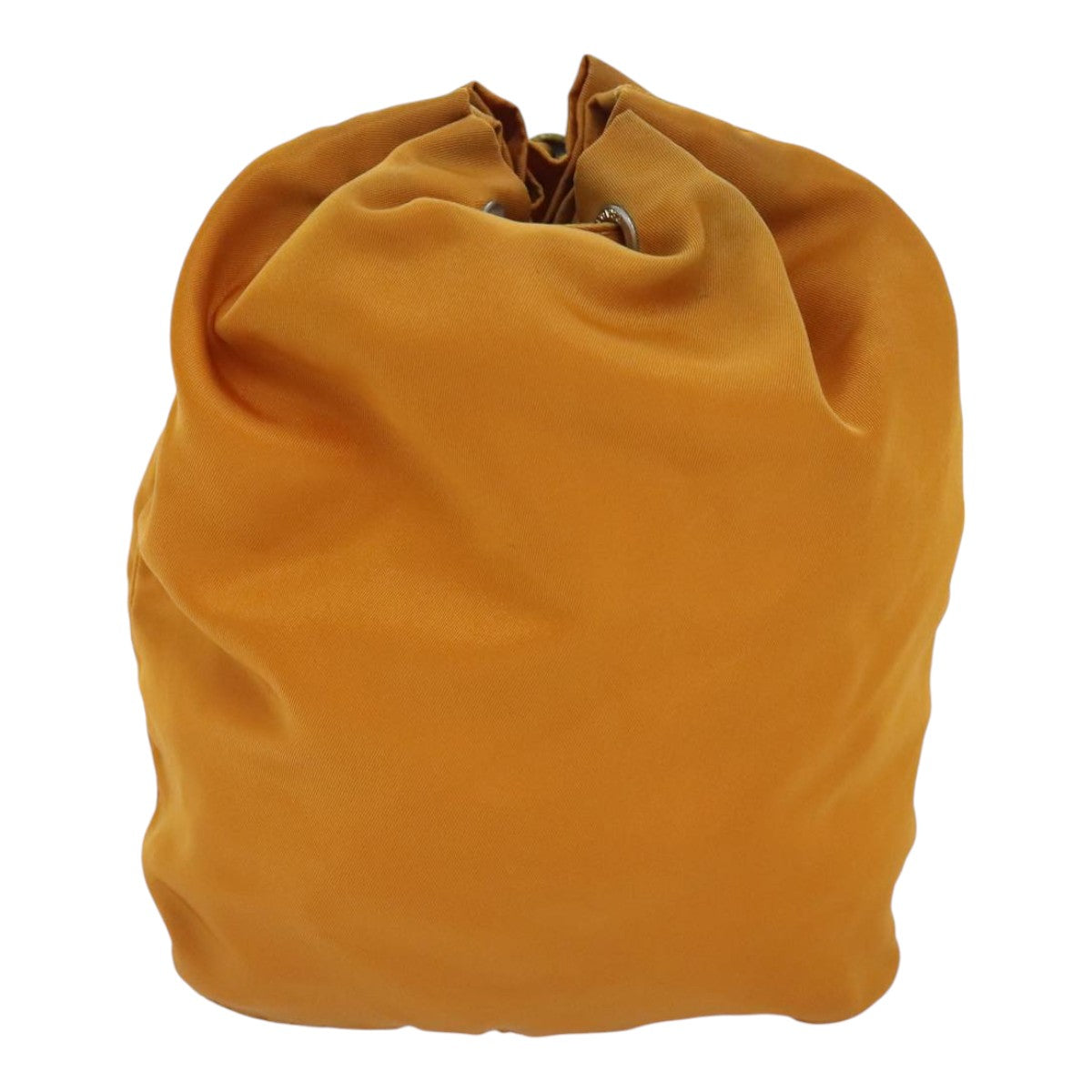 Luxury Prada Drawstring Pouch Nylon Orange Silver 94054