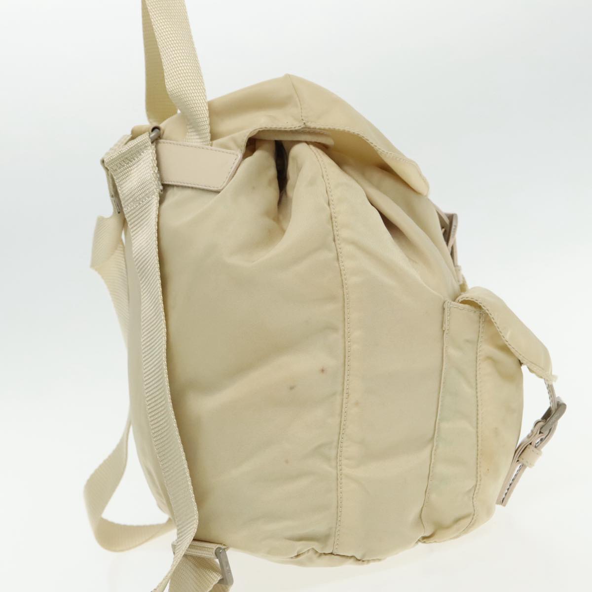 Luxury Prada Backpack Nylon White Silver 94142
