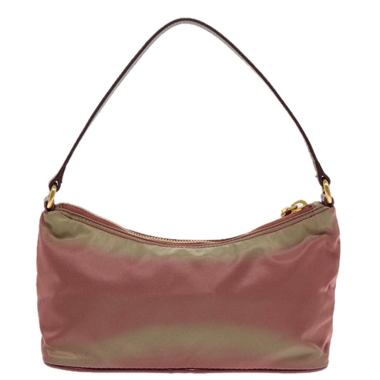 Luxury Prada Hand Bag Nylon Purple Gold 94456