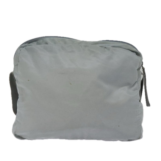 Luxury Prada Shoulder Bag Nylon Light Blue Silver 94616