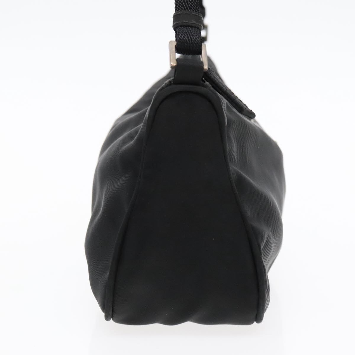 Luxury Prada Accessory Pouch Nylon Black Silver 94668
